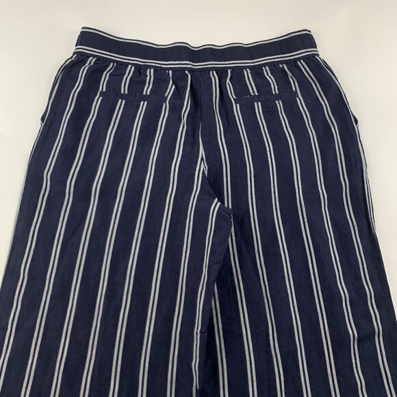 A New Day Navy White Striped Linen Blend Wide Leg Lounge Pant XXL - Picture 7 of 7